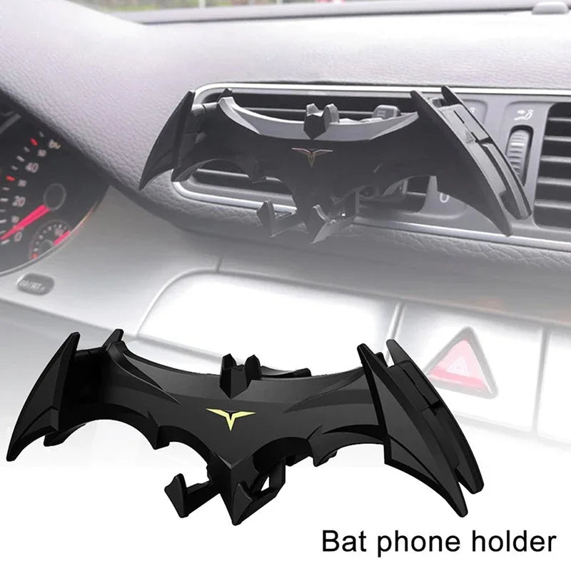 Bat-Shaped Gravity Buckle Type Car Phone Holder Air Outlet Navigation Support Frame Suitable for All 4-6.5 Inch Devices